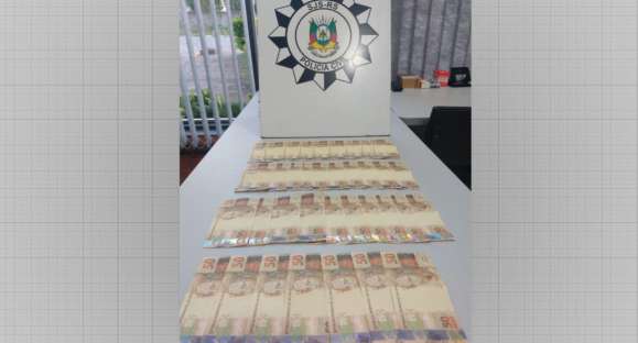 Polícia Civil de Cachoeira do Sul apreende mais de R$ 1 mil em notas falsas