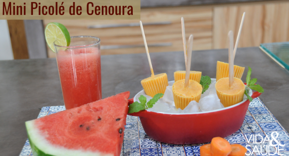 Receita: Suco Revigorante e Mini Picolé de Cenoura