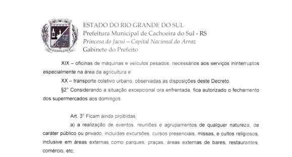 Prefeitura divulga medidas de prevenção ao COVID-19