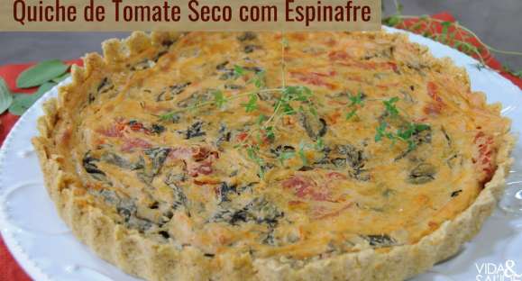Receita: Quiche de Tomate Seco com Espinafre