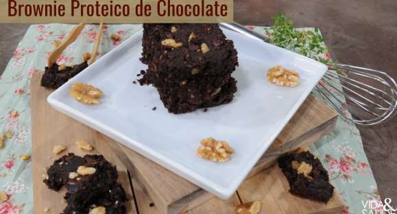 Receita: Brownie Protéico de Chocolate