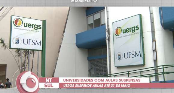 Aulas da UERGS seguem suspensas até 31 de maio