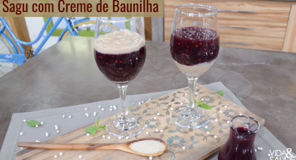Receita: Sagu com Creme de Baunilha