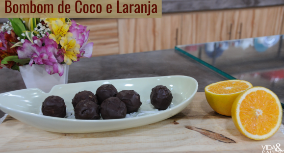 Receita: Bombom de Coco e Laranja