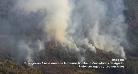 Incêndio florestal em Agudo/RS é controlado