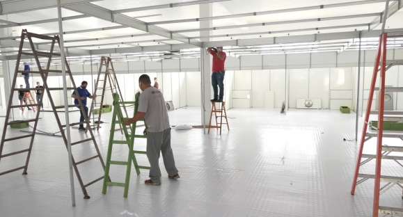 Hospital de Campanha de Cachoeira do Sul segue sendo montado