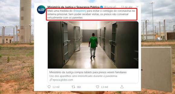 Ministério da Justiça estuda compra de tablets para detentos terem contato com a família