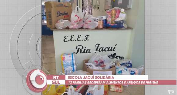 Escola Rio Jacuí arrecada alimentos e produtos de higiene para famílias carentes