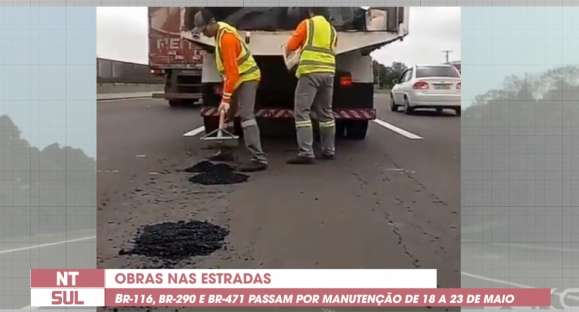 Manutenção: BR-116, BR-290 e BR-471 passam por obras no RS