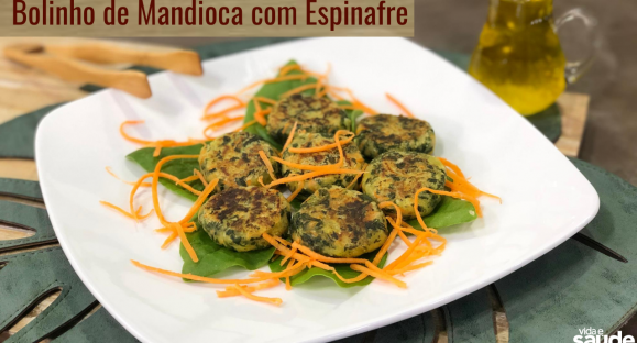 Receita: Bolinho de Mandioca com Espinafre