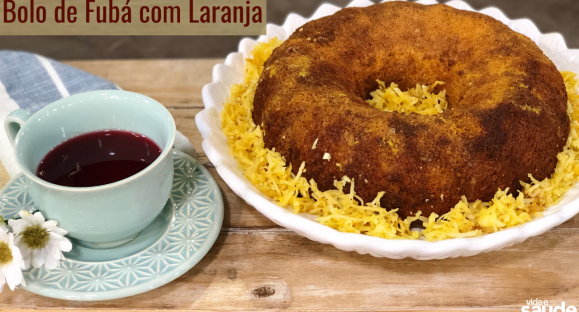 Receita: Bolo de Fubá com Laranja