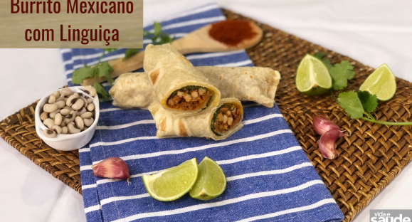 Receita: Burrito Mexicano com Linguiça