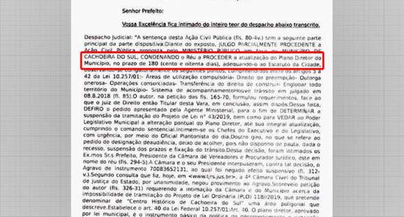 Justiça veta criação de centro histórico em Cachoeira do Sul
