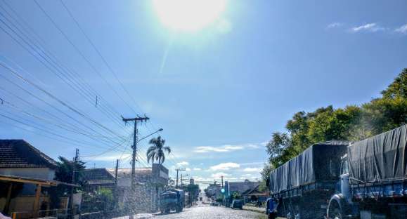 Segunda-feira terá calor atípico em Cachoeira do Sul