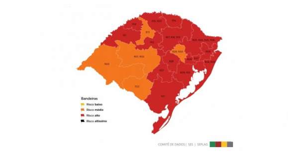 Cachoeira do Sul está em bandeira vermelha