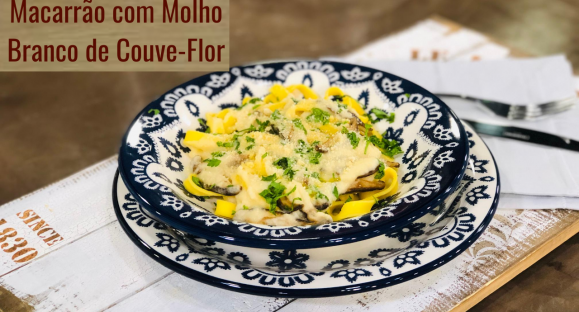 Receita: Macarrão com Molho Branco de Couve-Flor