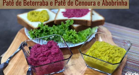 Receita: Patê de Beterraba e Patê de Cenoura com Abobrinha