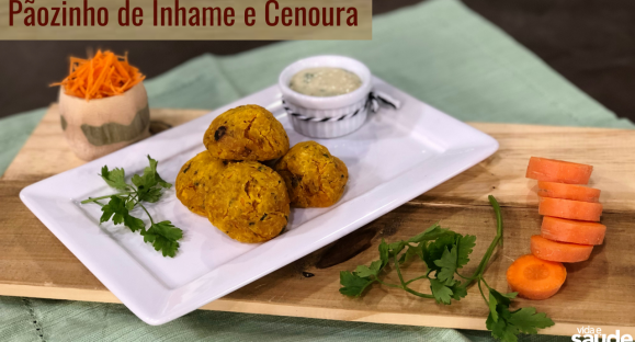 Receita: Pãozinho de Inhame e Cenoura