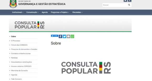 Votação escolhe projetos para investimento no RS