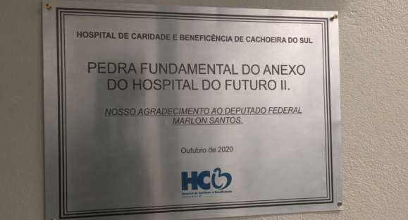 Pedra fundamental do Hospital do Futuro II é lançada em Cachoeira do Sul