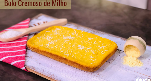Receita: Bolo Cremoso de Milho