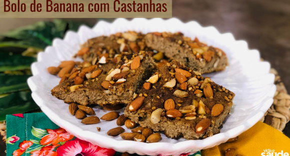 Receita: Bolo de Banana com Castanhas