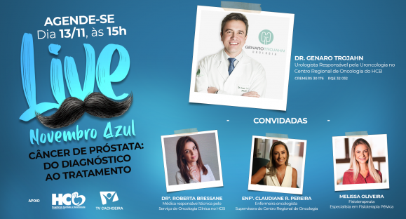 É hoje: live aborda prevenção e tratamento ao câncer de próstata