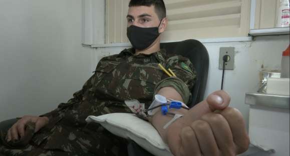 Doação de sangue: militares de Cachoeira do Sul contribuem em campanha