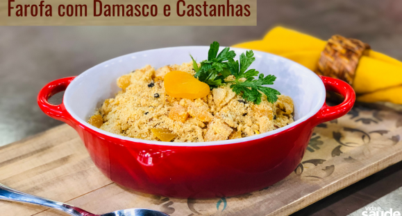 Receita: Farofa com Damasco e Castanhas