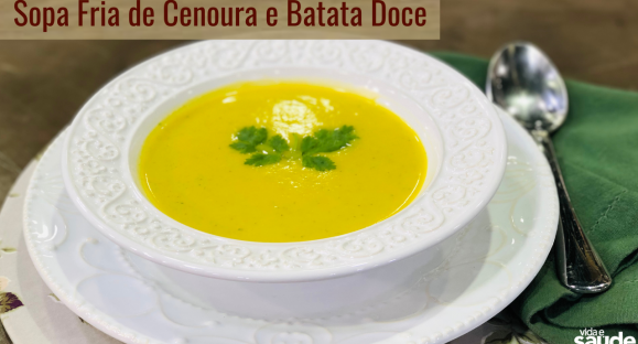 Receita: Sopa Fria de Cenoura e Batata Doce