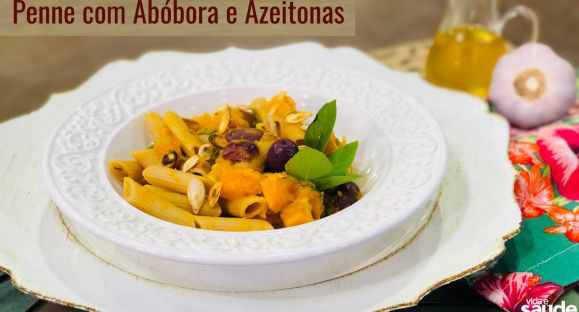 Receita: Penne com Abóbora e Azeitonas