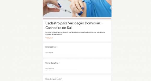 Secretaria da Saúde abre cadastro para pacientes acamados tomarem vacina em casa