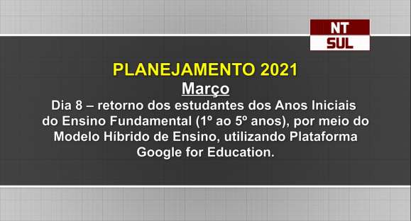Calendário escolar de 2021 vai manter as aulas a distância
