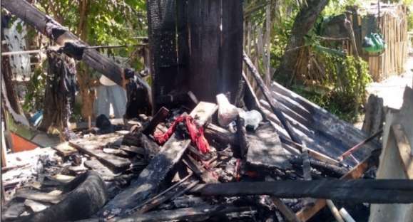 STAS atende família que perdeu a casa em incêndio no Piquiri