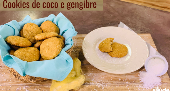 Receita: Cookies de Coco e Gengibre