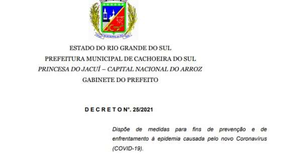 Decreto determina fechamento de atividades comerciais, industriais, educacionais e prestação de serviços