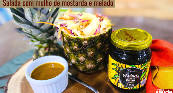 Receita: Salada e Molho de Mostarda e Melado