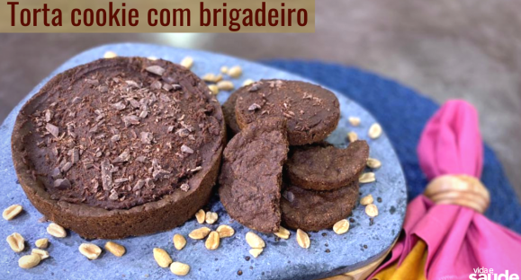 Receita: Torta Cookie com Brigadeiro