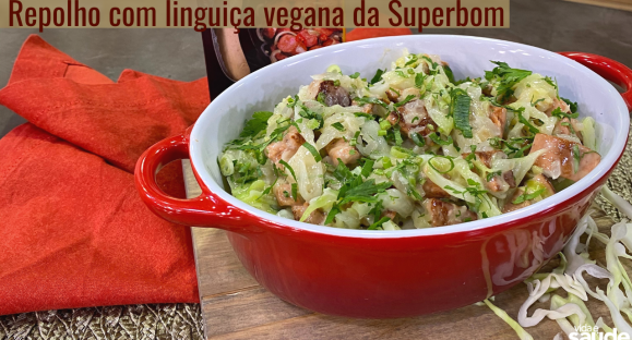 Receita: Repolho com Linguiça Vegana Superbom
