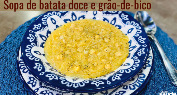 Receita: Sopa de Batata Doce e Grão-de-Bico