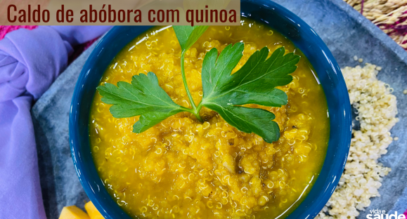 Receita: Caldo com Abóbora com Quinoa