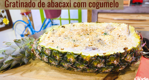 Receita: Gratinado de Abacaxi com Cogumelo