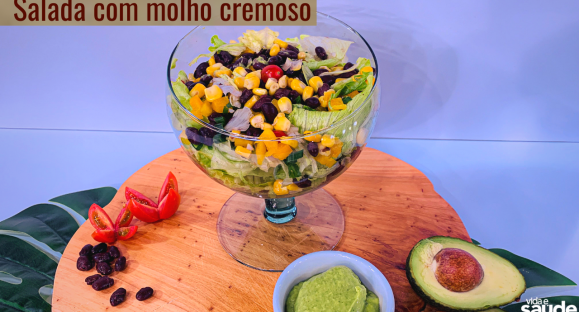 Receita: Salada com Molho Cremoso