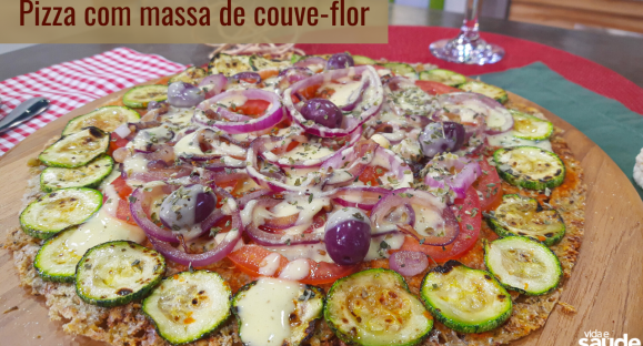 Receita: Pizza com Massa de Couve-flor