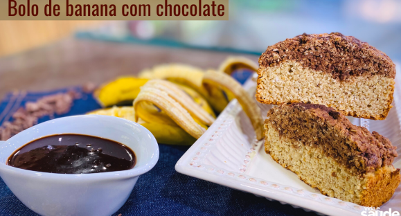 Receita: Bolo de Banana com Chocolate