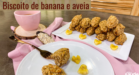 Receita: Biscoito de Banana e Aveia