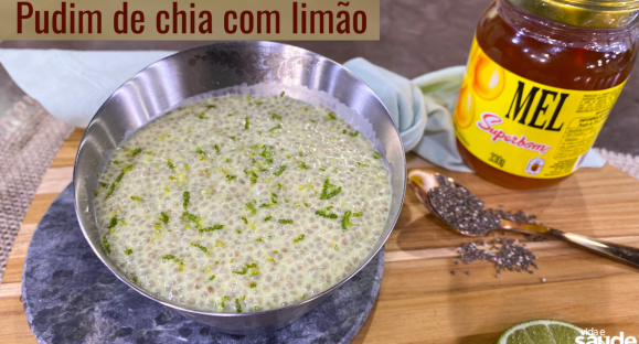 Receita: Pudim de Chia com Limão