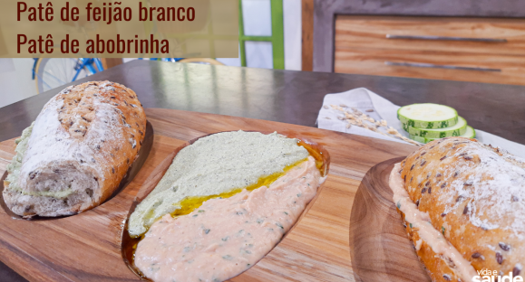 Receitas: Patê de Feijão-Branco e Patê de Abobrinha