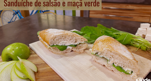 Receita: Sanduíche de Salsão e Maçã Verde