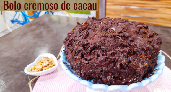 Receita: Bolo Cremoso de Cacau